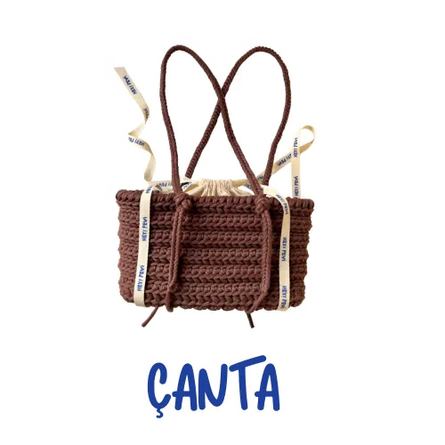 Renkli el yapımı çanta modeli