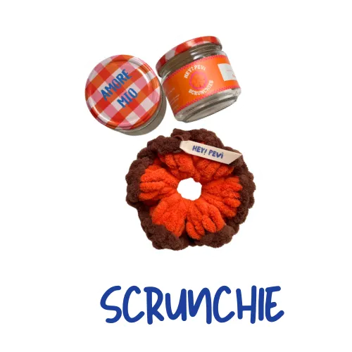 Desenli scrunchie toka